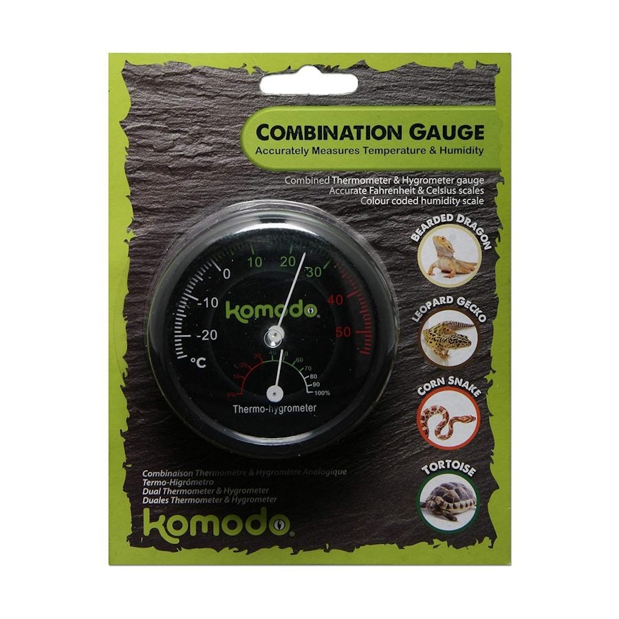 Komodo Combined Analogue Thermometer & Hygrometer | Bugnut Limited